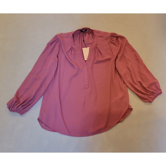 NYDJ Tops - NYDJ Pintuck Pleat Back Blouse – Mauve Mist (NWT)-Size Medium